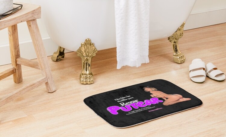 Dios hizo las rodillas para Putear - Bath Rug